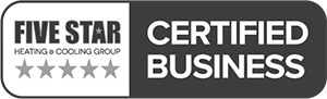 five star heating & cooling certified badge