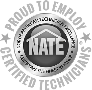 NATE certified tech badge